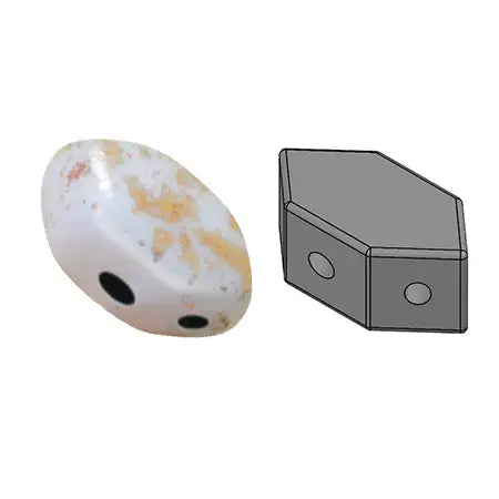 Paros Beads par Puca, White, 5g - The Argus Collection