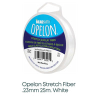 Opelon Stretch Fibre Cord, .23mm, White or Black - The Argus Collection
