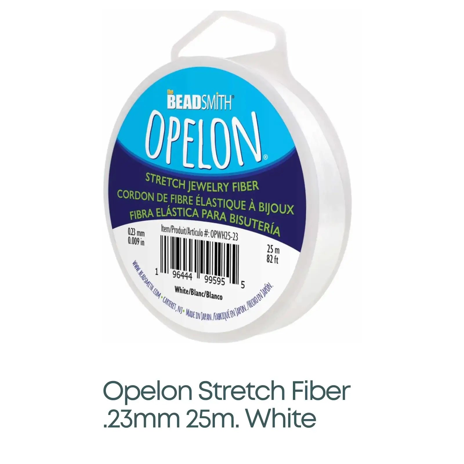 Opelon Stretch Fibre Cord, .23mm, White or Black - The Argus Collection