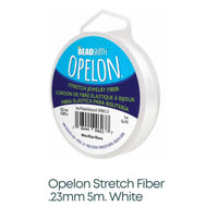 Opelon Stretch Fibre Cord, .23mm, White or Black - The Argus Collection