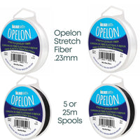Opelon Stretch Fibre Cord, .23mm, White or Black - The Argus Collection