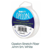 Opelon Stretch Fiber Cord, .4mm, White or Black - The Argus Collection