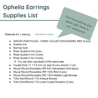 Ophelia Earrings Pattern by Angel Accessories