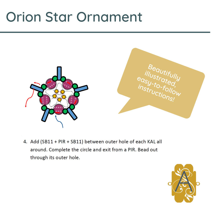 Orion Star Ornament Complete Bead Kit - The Argus Collection