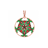 Orion Star ornament beading kit in Holly with green, red and copper-toned beads
