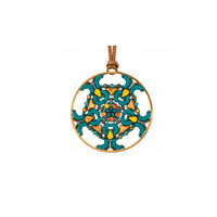 Orion Star ornament beading kit in Jade with teal, gold and multicolor beads