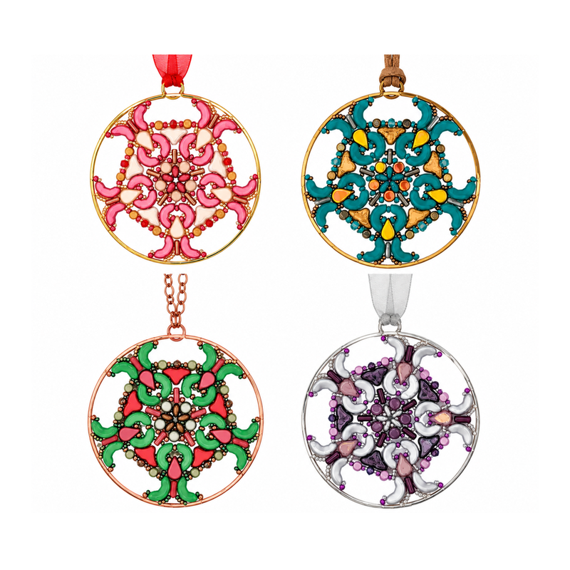 Orion Star ornament beading kit in Cherry, Jade, Holly and Violet – exclusive Argus design