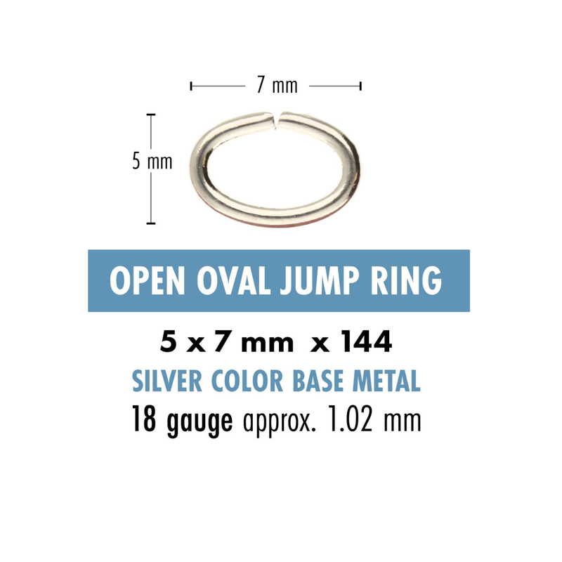 Oval Jump Rings, 18 gauge, 5x7mm O.D. 36 Pieces