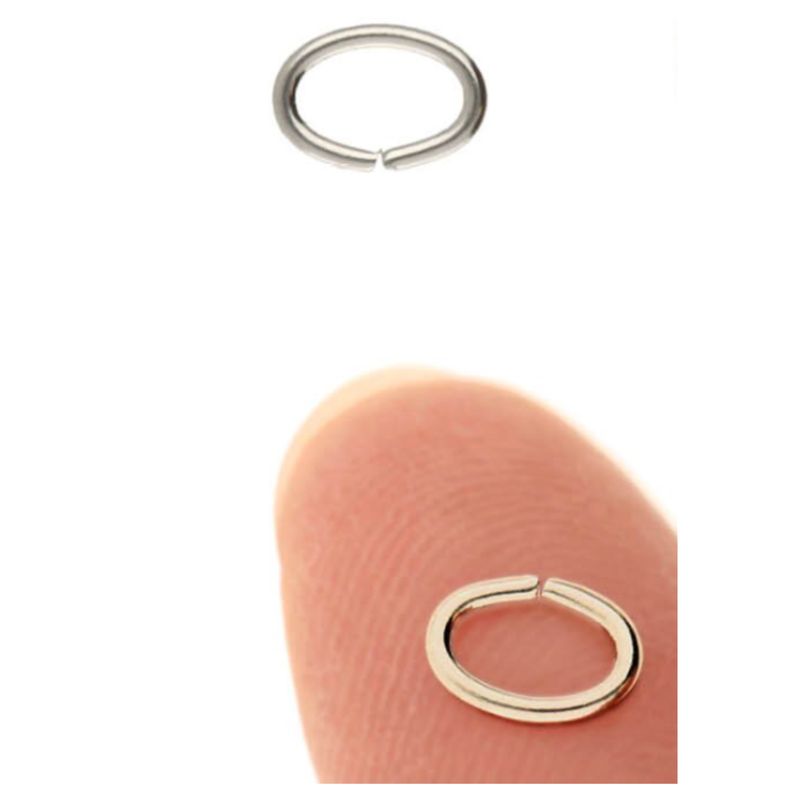 Oval Jump Rings, 18 gauge, 5x7mm O.D. 36 Pieces