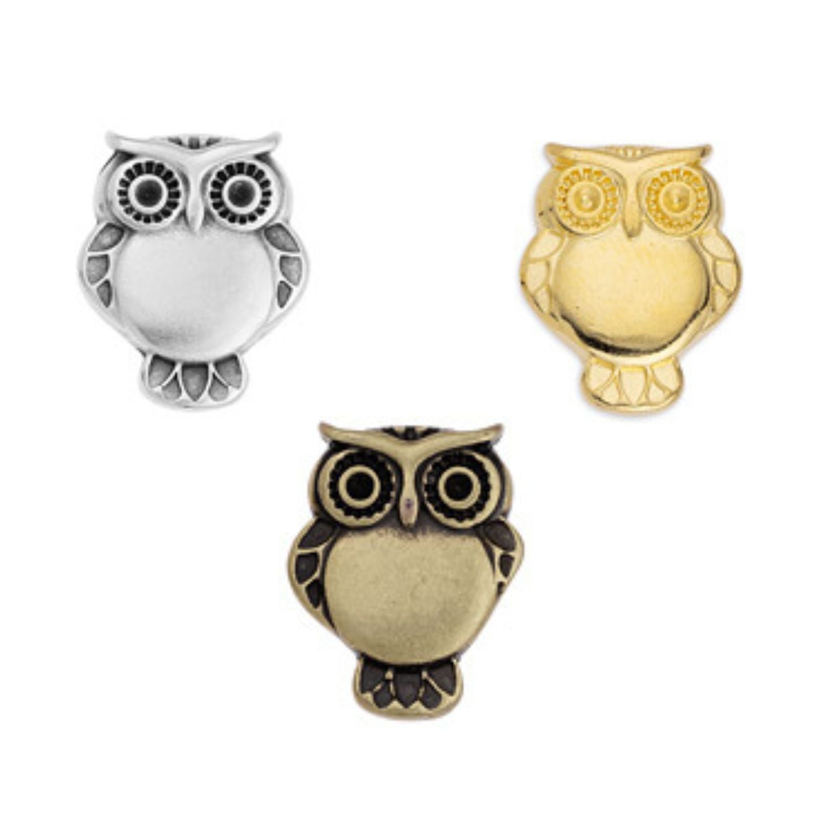 Owl Sliders for 10mm Flat Leather, 3 Finishes