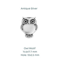 Owl Sliders for 10mm Flat Leather, 3 Finishes