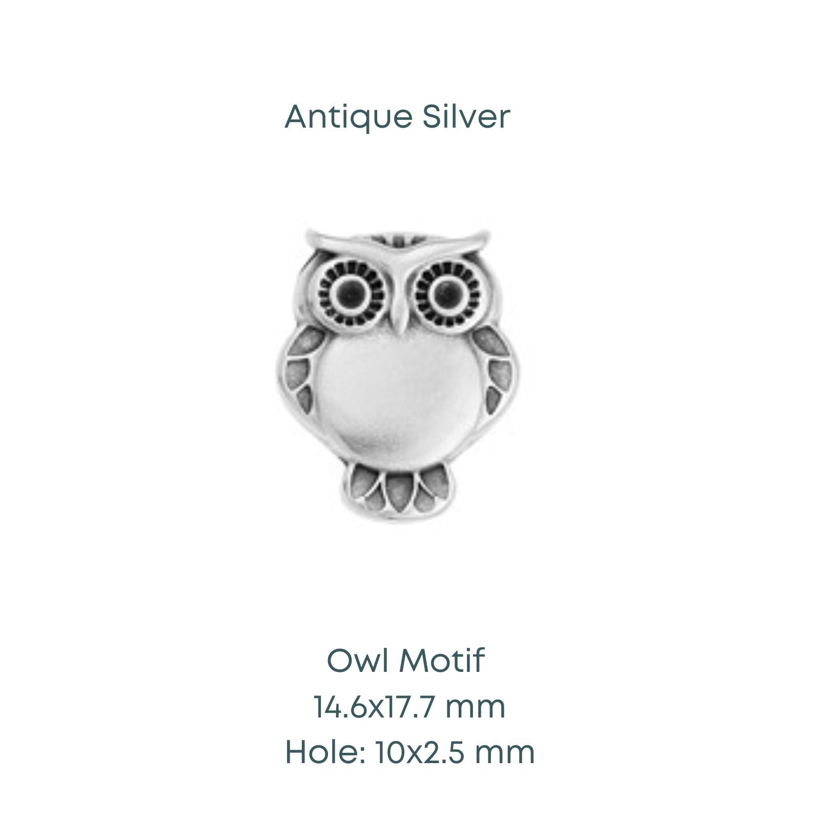 Owl Sliders for 10mm Flat Leather, 3 Finishes