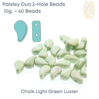 Paisleyduo Beads, 10g, Chalk Collection, 12 Colors - The Argus Collection