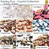 Paisleyduo 2-hole Beads, Crystal Full Collection, 8 Colors - The Argus Collection