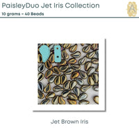 Paisleyduo beads, 10g., Jet Iris Collection, 10 Colors - The Argus Collection