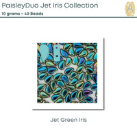 Paisleyduo beads, 10g., Jet Iris Collection, 10 Colors - The Argus Collection