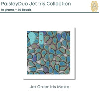 Paisleyduo beads, 10g., Jet Iris Collection, 10 Colors - The Argus Collection