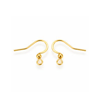 Sophisti French hook earring wires in 18K gold plated finish