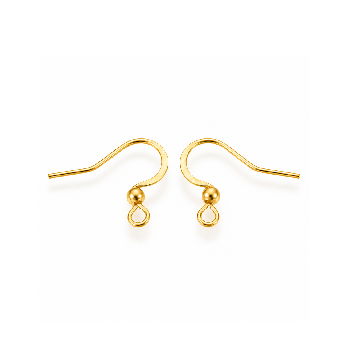 Sophisti French hook earring wires in 18K gold plated finish