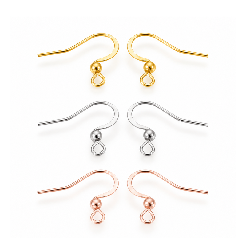 Sophisti French hook earring wires in gold, stainless steel and rose gold finishes