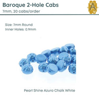 Baroque 7mm Cabochons, Shine Finish, 3 colors - The Argus Collection