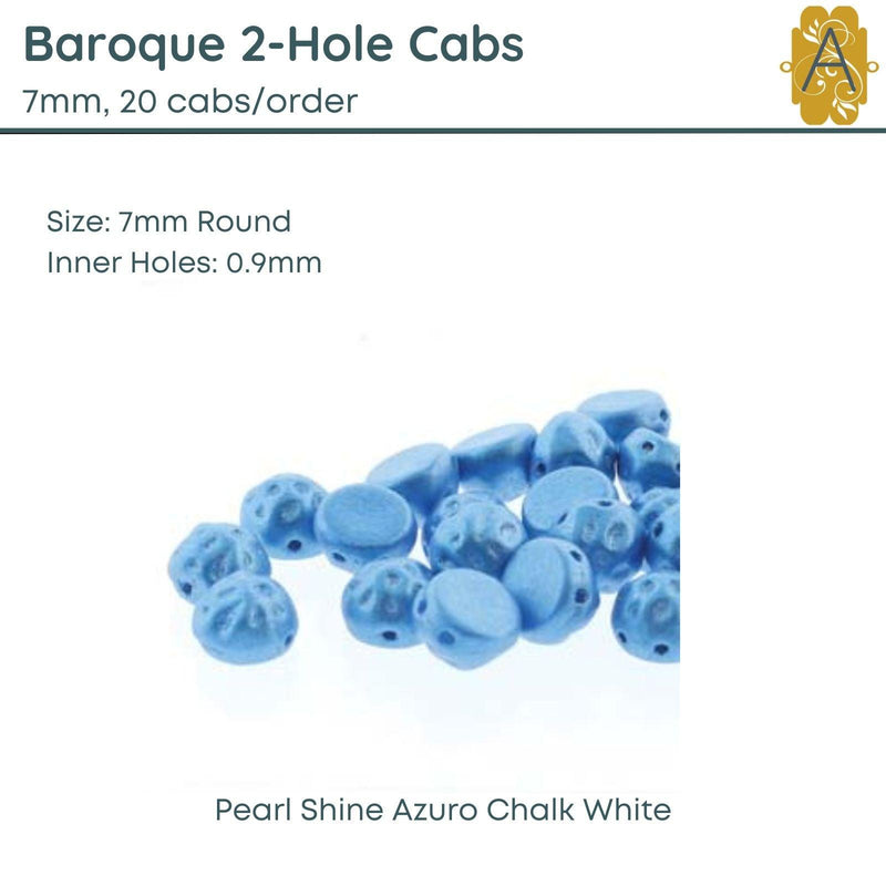 Baroque 7mm Cabochons, Shine Finish, 3 colors - The Argus Collection