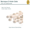 Baroque 7mm Cabochons, Shine Finish, 3 colors - The Argus Collection