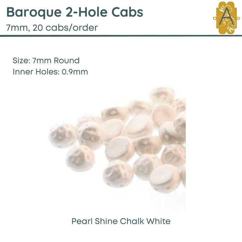 Baroque 7mm Cabochons, Shine Finish, 3 colors - The Argus Collection