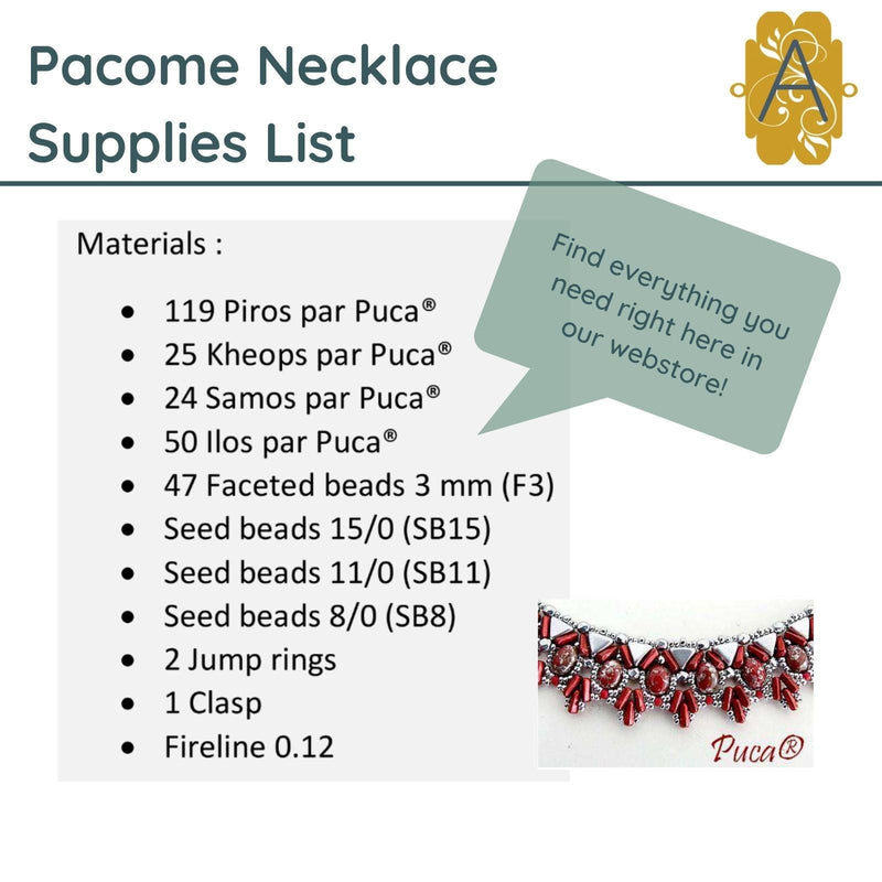 Pacome Necklace Pattern par Puca - The Argus Collection