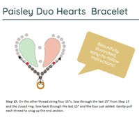 Paisley Duo Hearts Bracelet Pattern by Leslie Rogalski - Paisley Duo Hearts Bracelet Pattern by Leslie Rogalski - Default Title , The Argus Collection