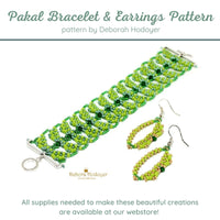 Pakal Bracelet & Earrings Pattern by Deborah Hodoyer