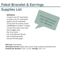 Pakal Bracelet & Earrings Pattern by Deborah Hodoyer