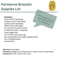 Parisienne Bracelet Pattern - The Argus Collection