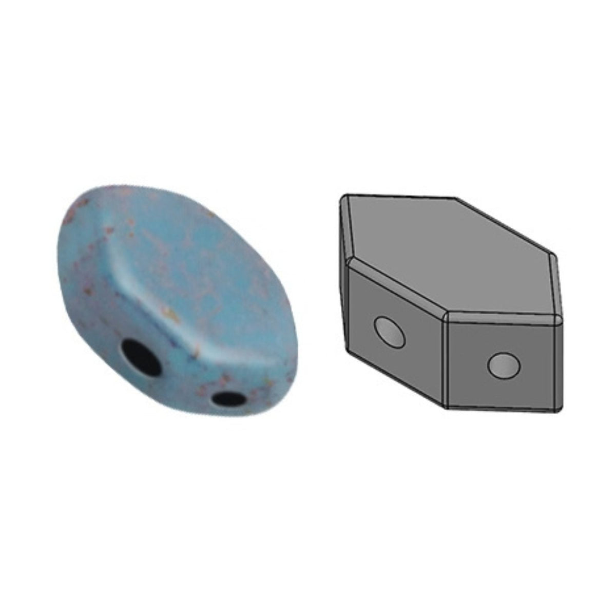 Paros Beads Aqua Bronze