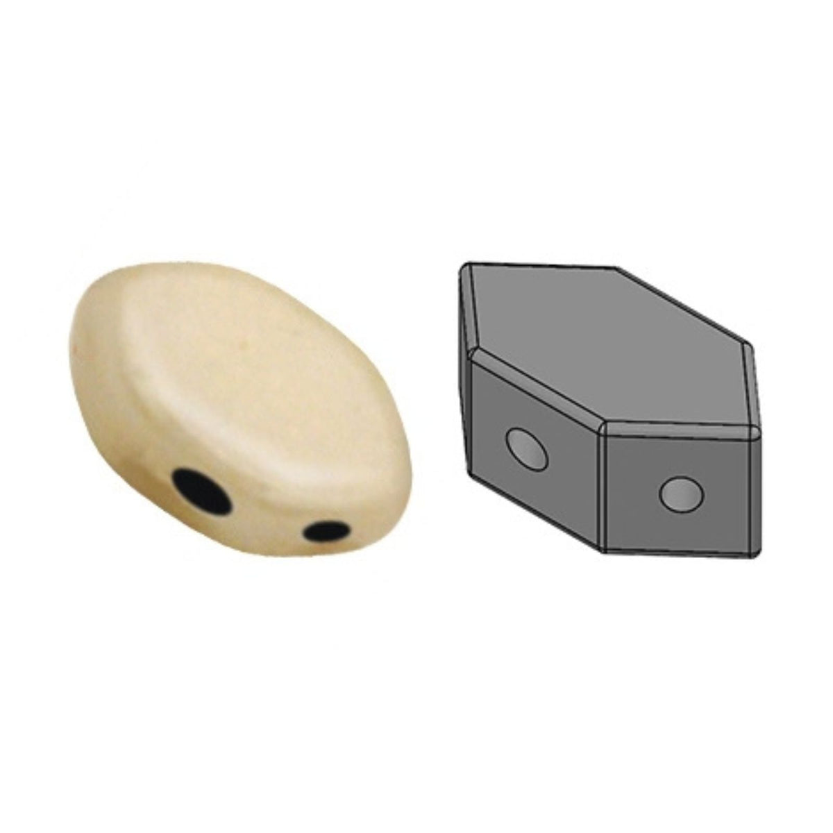 Paros Beads Beige Ceramic Look