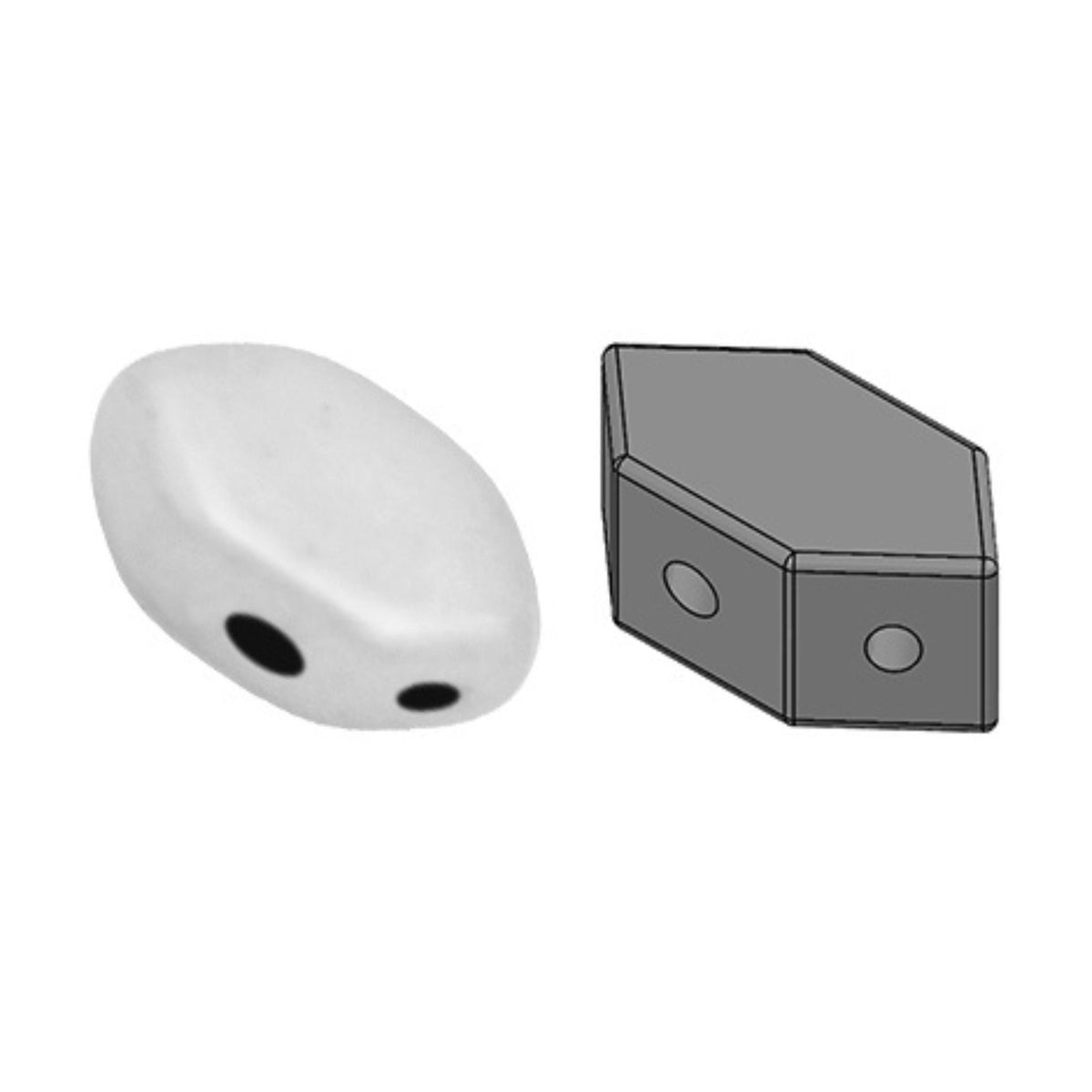 Paros Beads White Ceramic Look