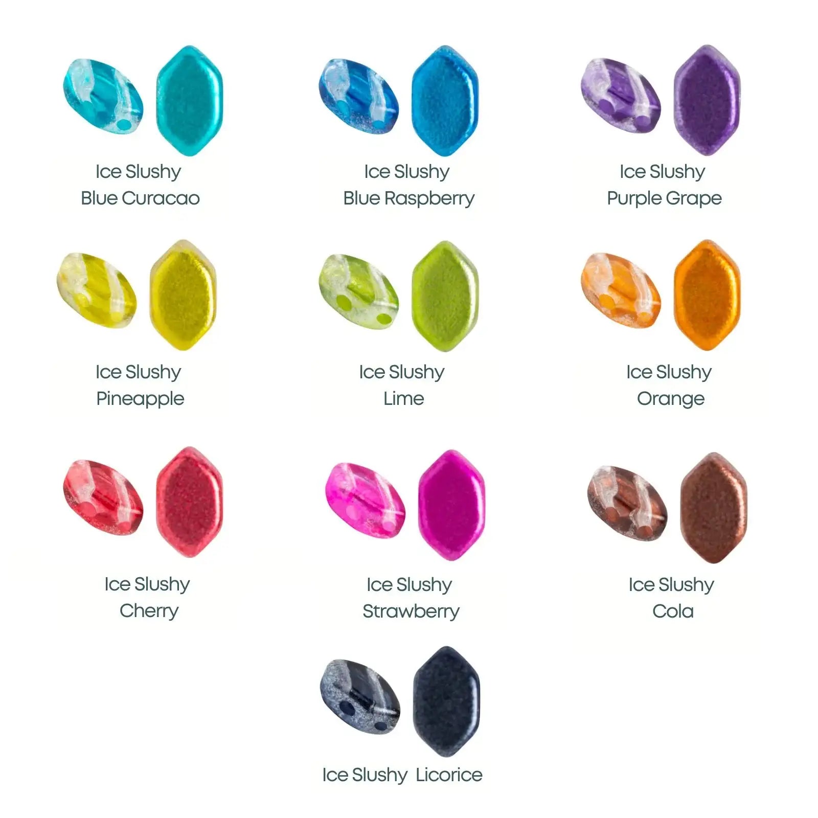 Paros Beads par Puca, Ice Slushy, 5g - The Argus Collection