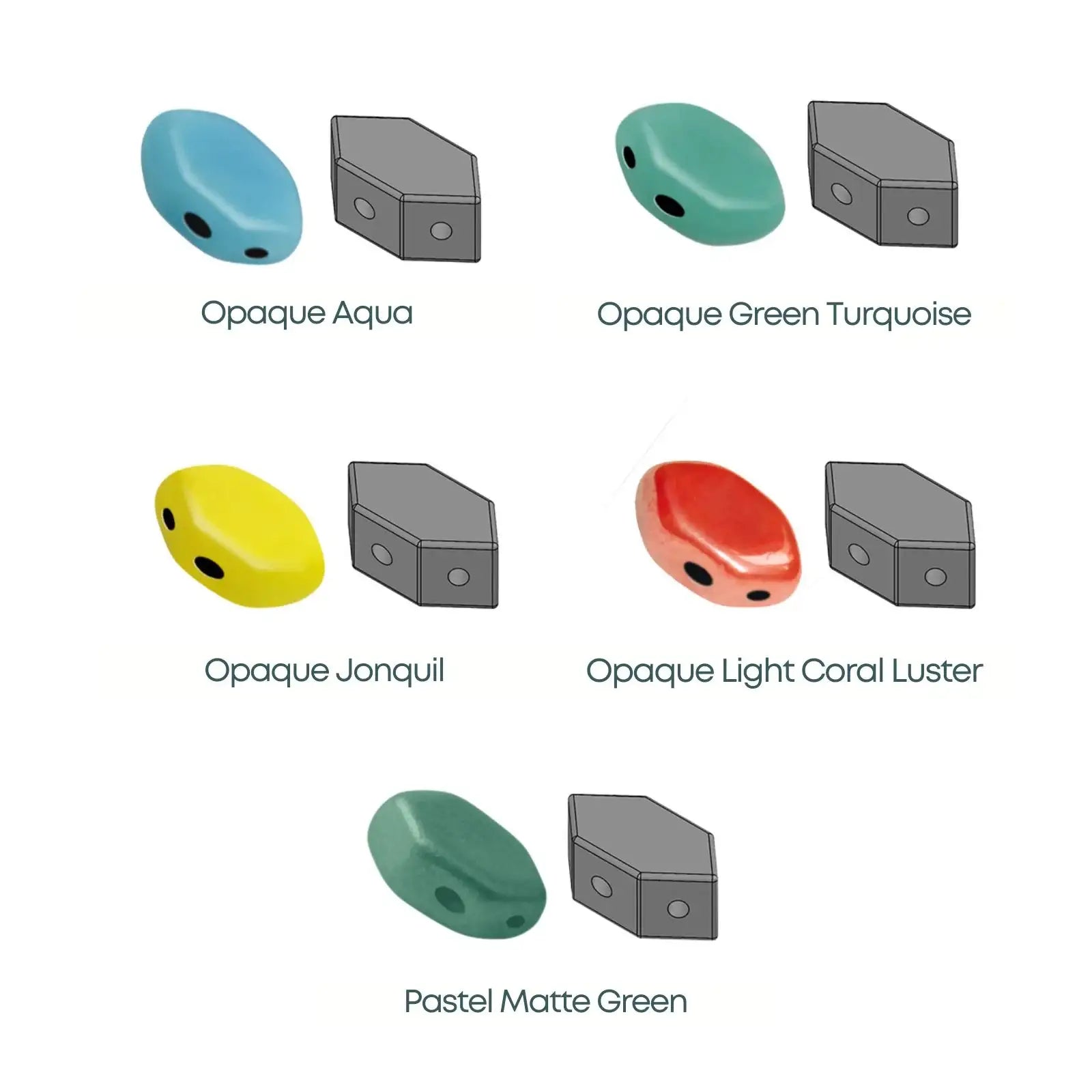 Paros Beads par Puca, Opaque, 5g - The Argus Collection