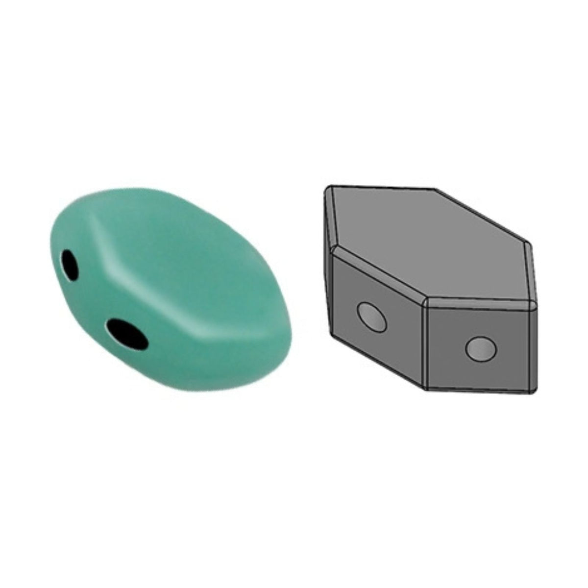 Paros Beads Opaque Green Turquoise