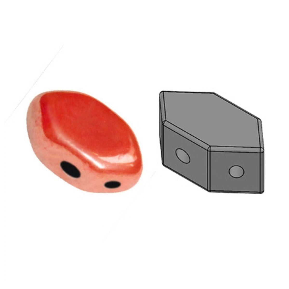 Paros Beads Opaque Light Coral Luster