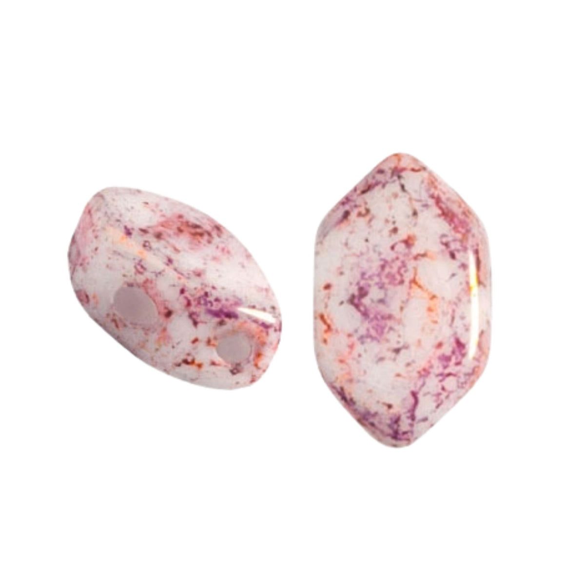 Paros Beads Opaque White Bronze