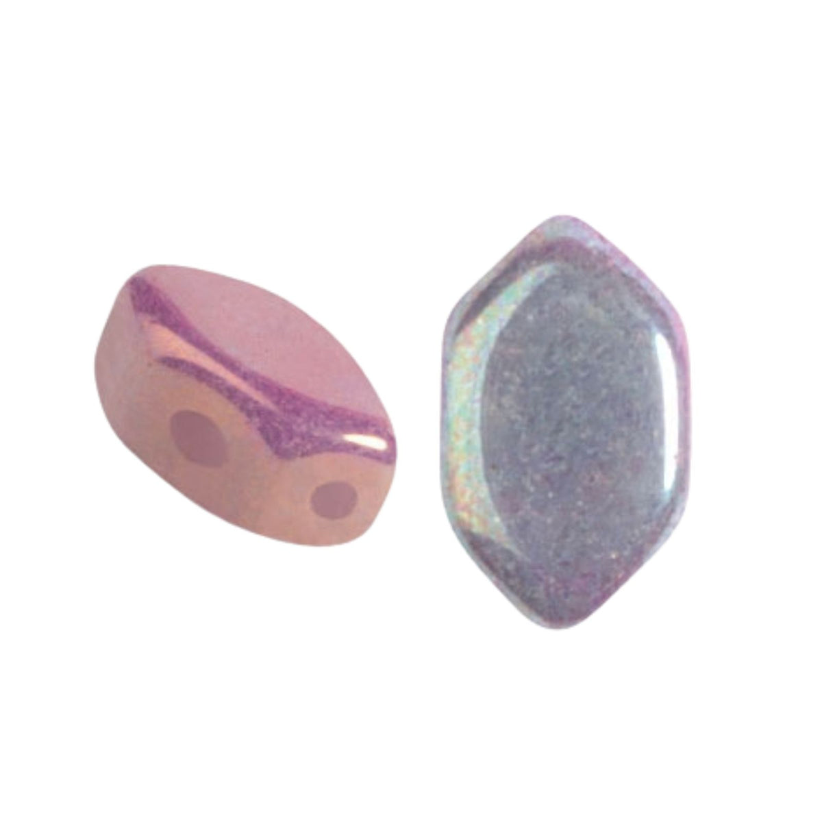 Paros Beads Opaque White Iris Luster