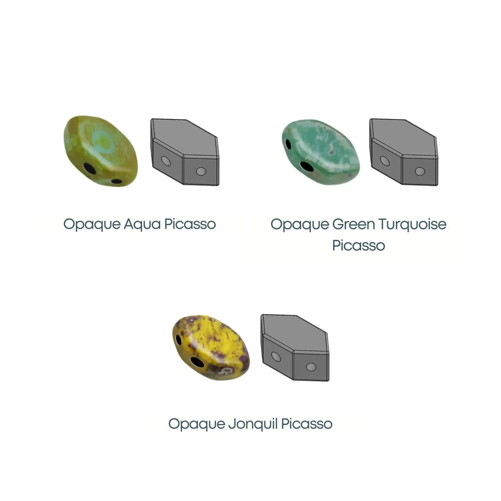 Paros Beads par Puca, Picasso, 5g - The Argus Collection