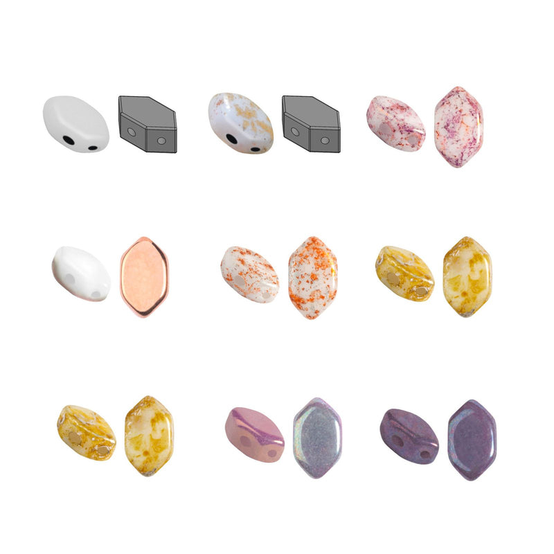 Paros Beads Opaque White Collection