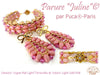 Terracotta and gold jewelry set with 'Parure Juline' branding on a white background