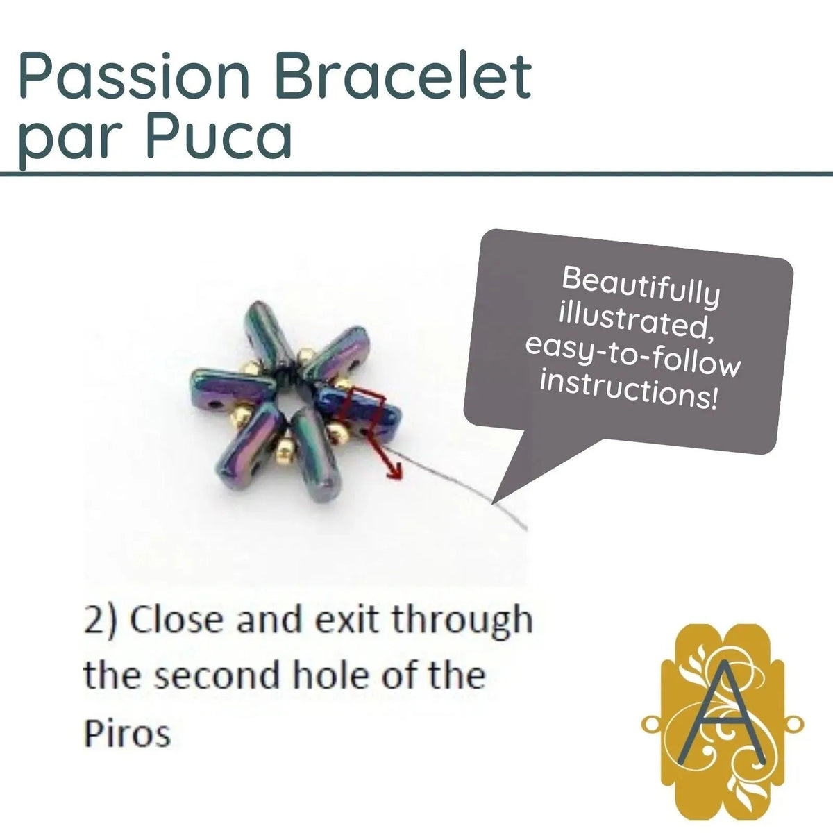 Passion Bracelet Pattern par Puca - The Argus Collection