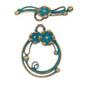 Fancy Patina Flower Toggle Clasp - The Argus Collection