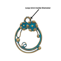 Fancy Patina Flower Toggle Clasp - The Argus Collection