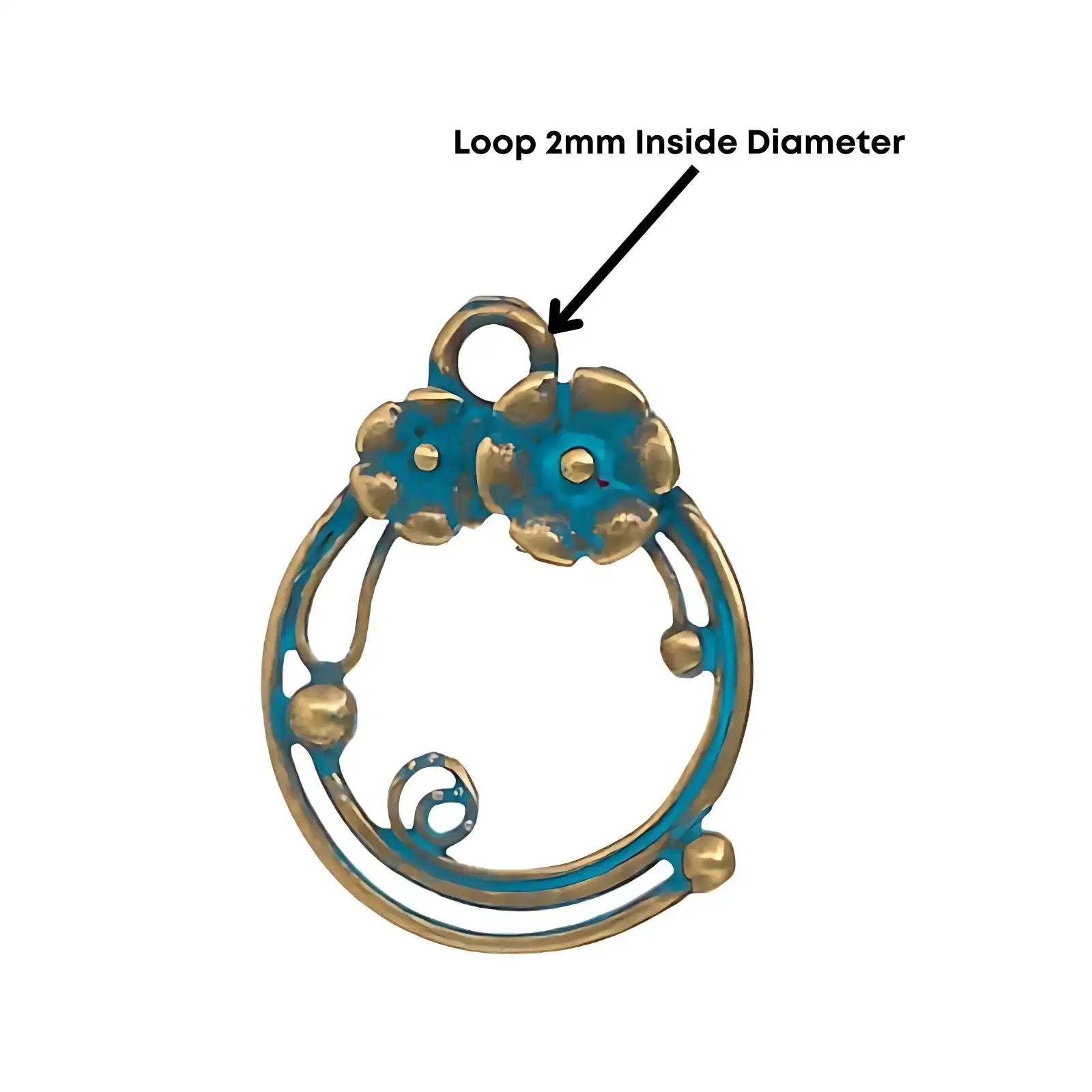 Fancy Patina Flower Toggle Clasp - The Argus Collection