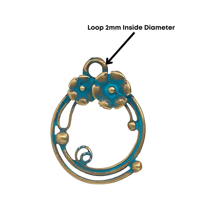 Fancy Patina Flower Toggle Clasp - The Argus Collection
